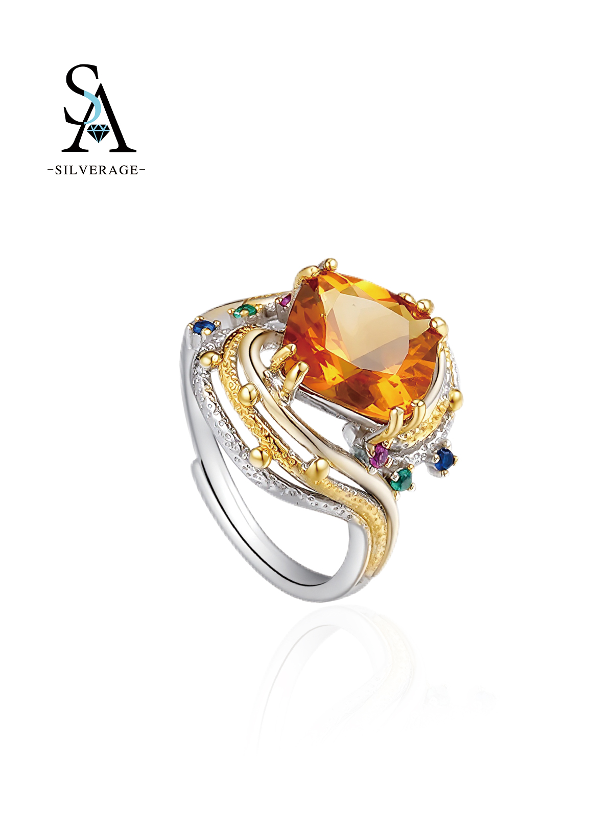 Vintage Faceted Citrine