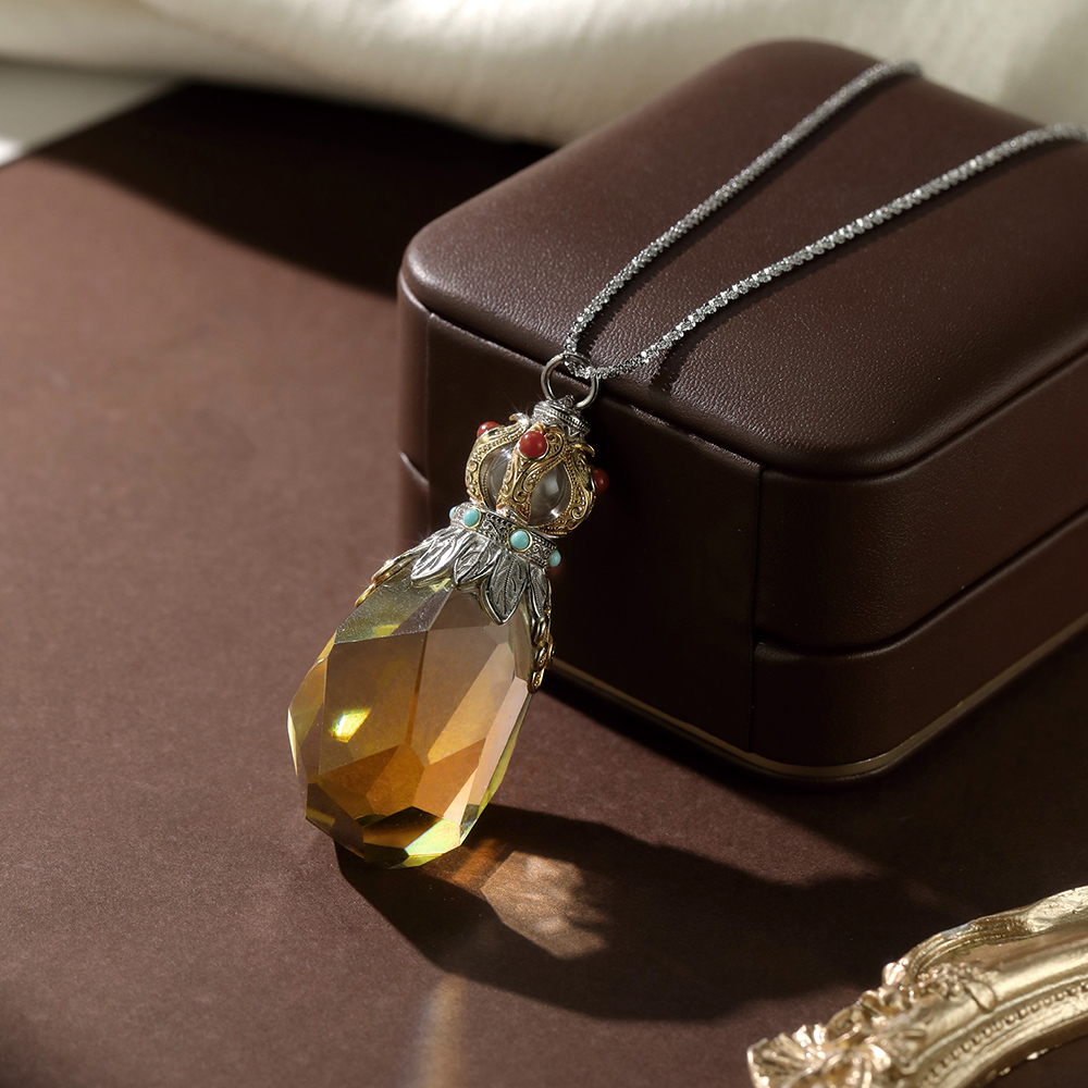 زجاجة عطر سيترين كلاسيكية كبيرة - 2