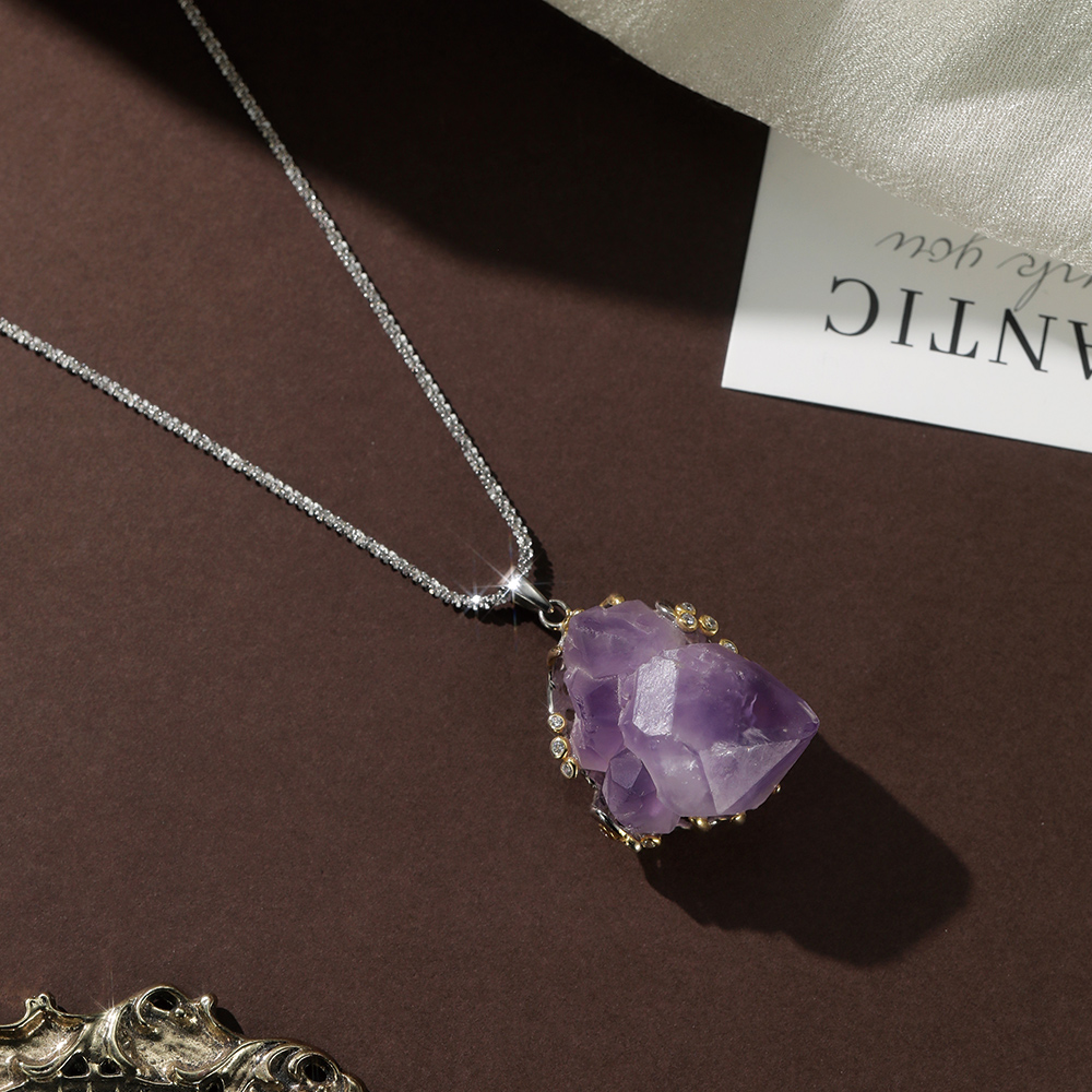 Vintage Irregular Raw Amethyst - 2