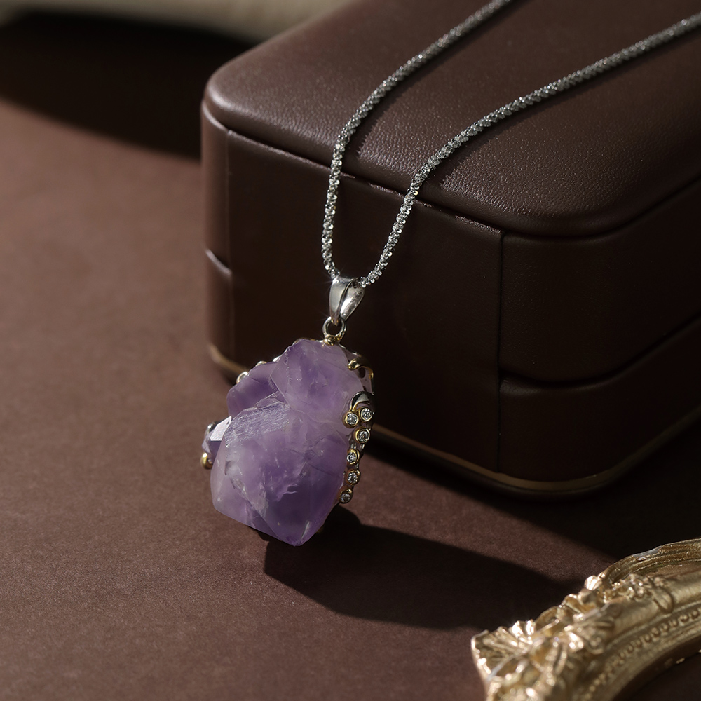 Vintage Irregular Raw Amethyst - 3