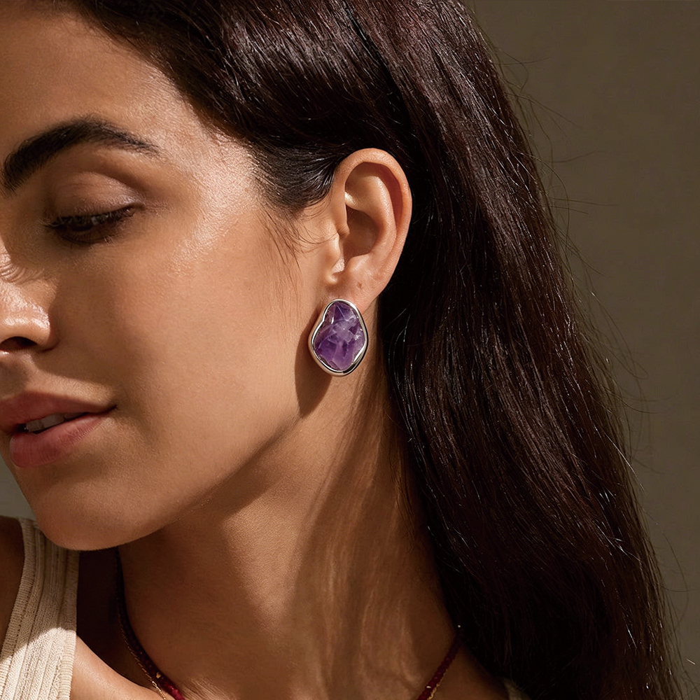 Vintage Irregular Raw Amethyst - 2