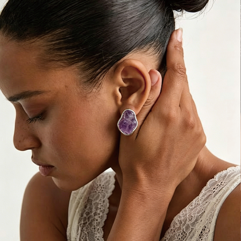 Vintage Irregular Raw Amethyst - 3