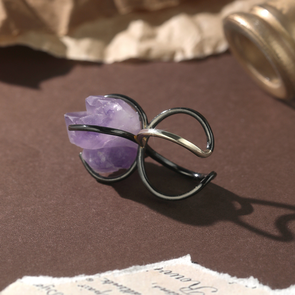 Vintage Irregular Raw Amethyst - 2