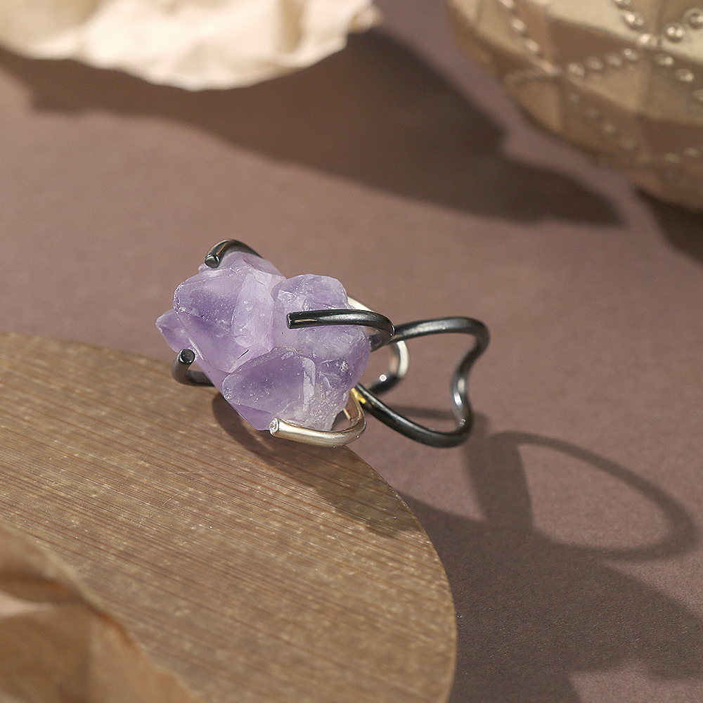 Vintage Irregular Raw Amethyst - 3