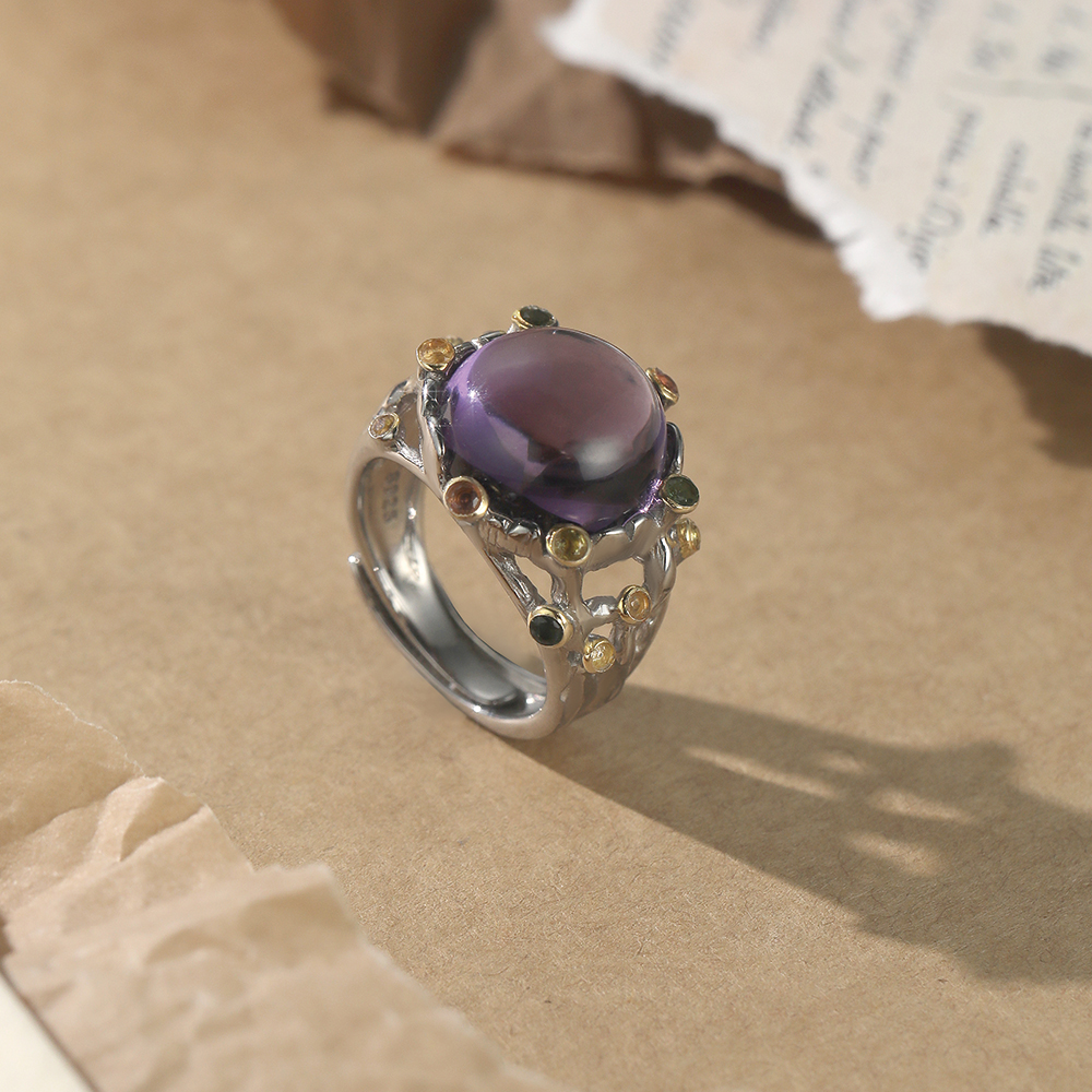 Vintage Rich Amethyst Cabochon - 2