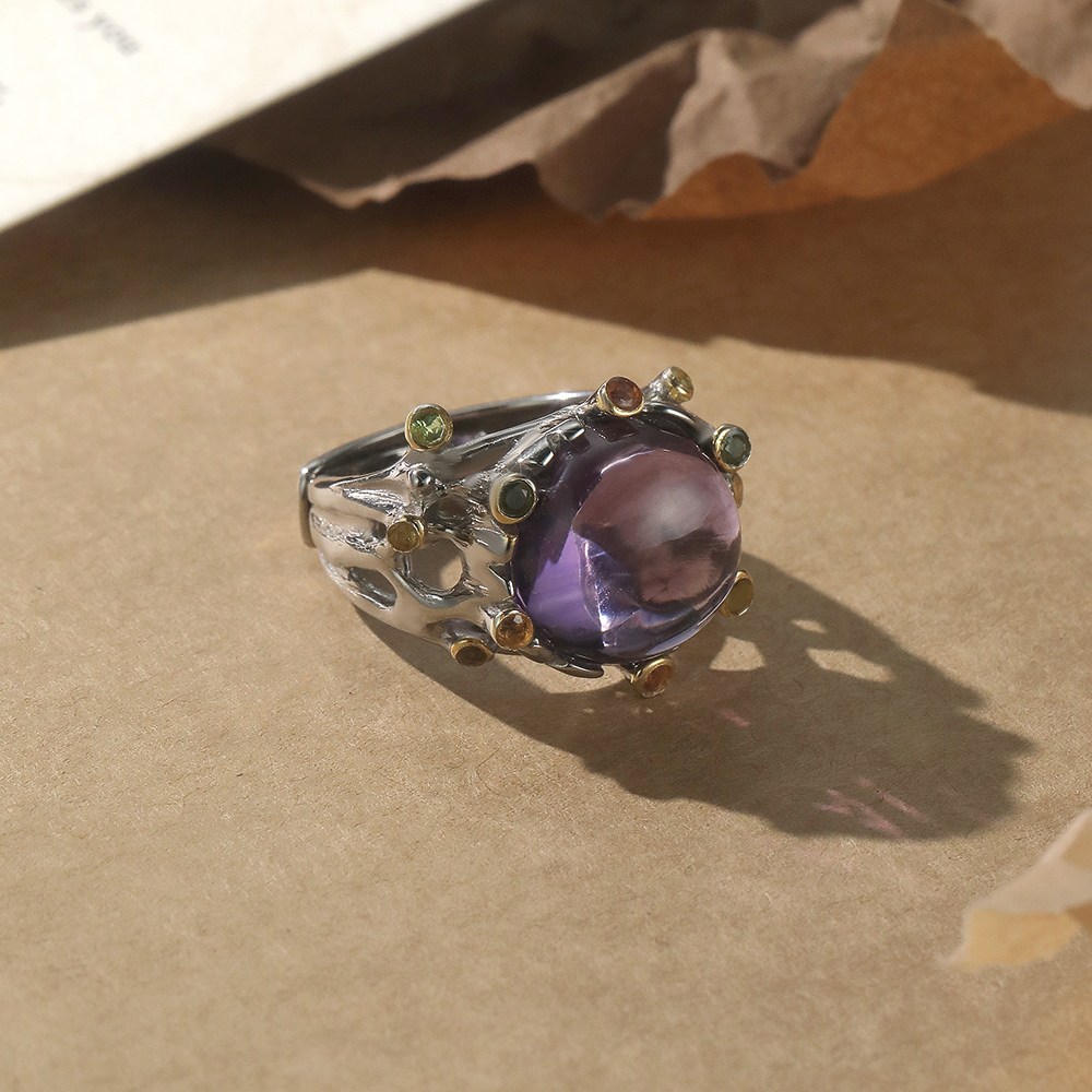 Vintage Rich Amethyst Cabochon - 3