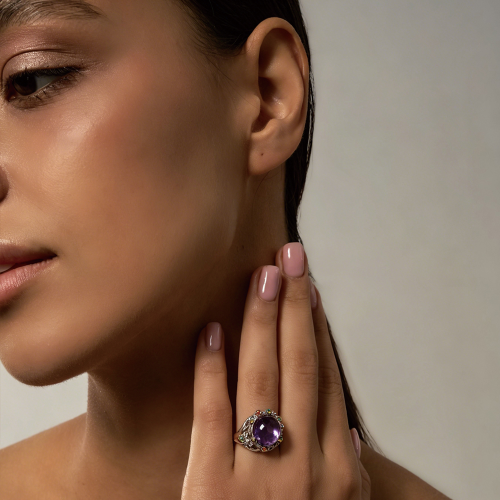 Vintage Rich Amethyst Cabochon - 3