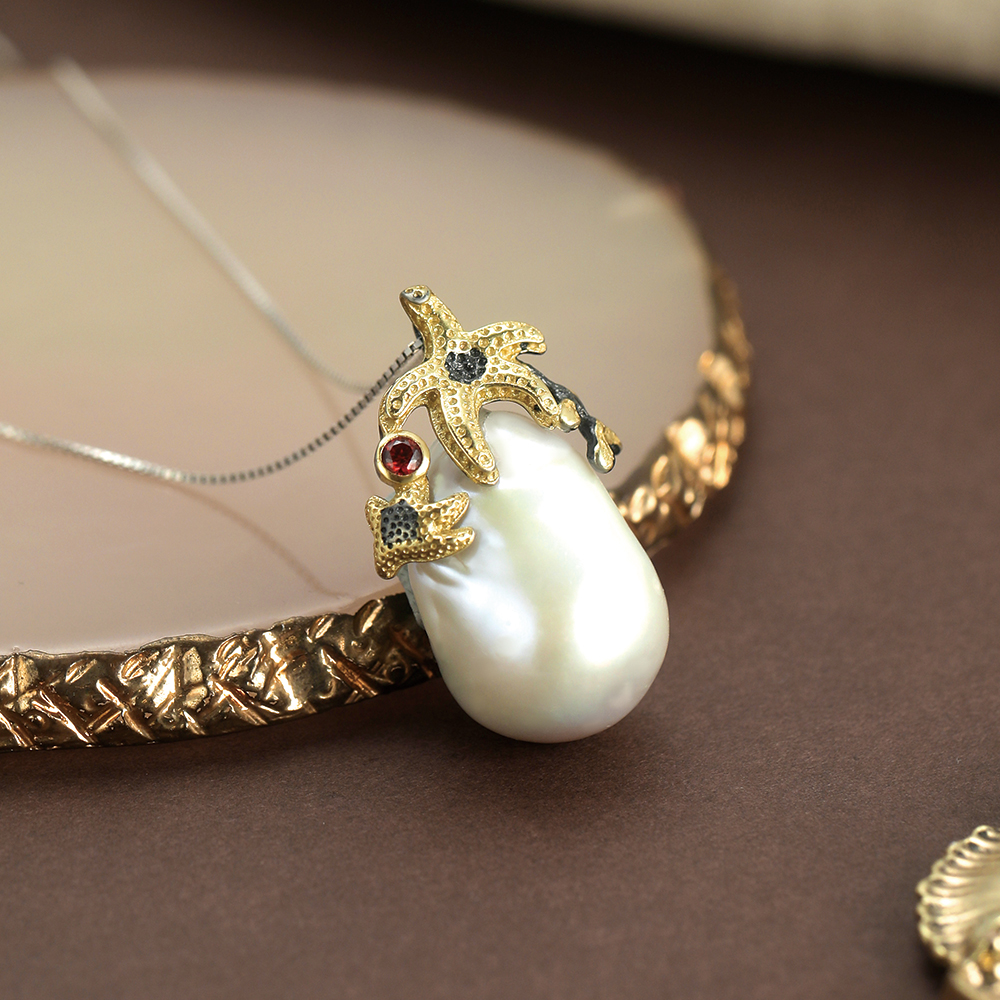 Vintage Baroque Pearl Starfish - 2