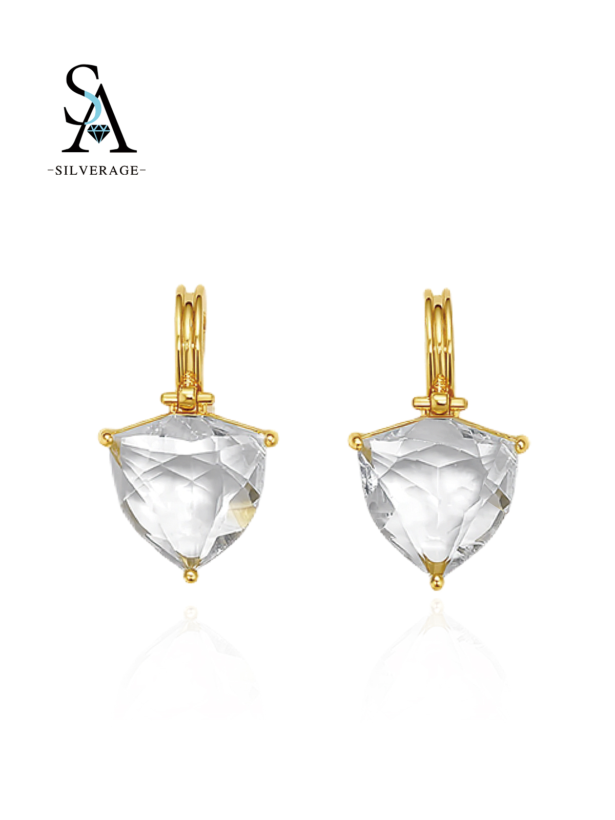 Geometric Crystal Gold Drop