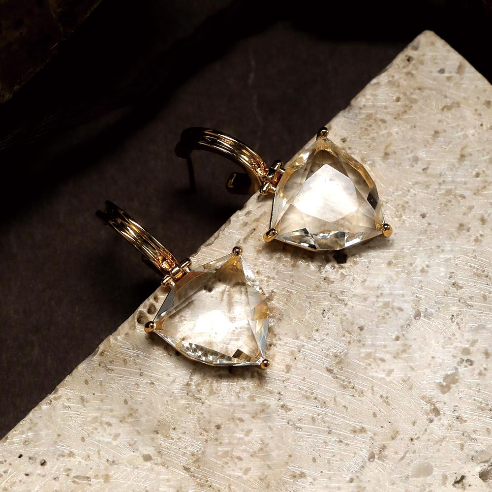 Geometric Crystal Gold Drop - 3