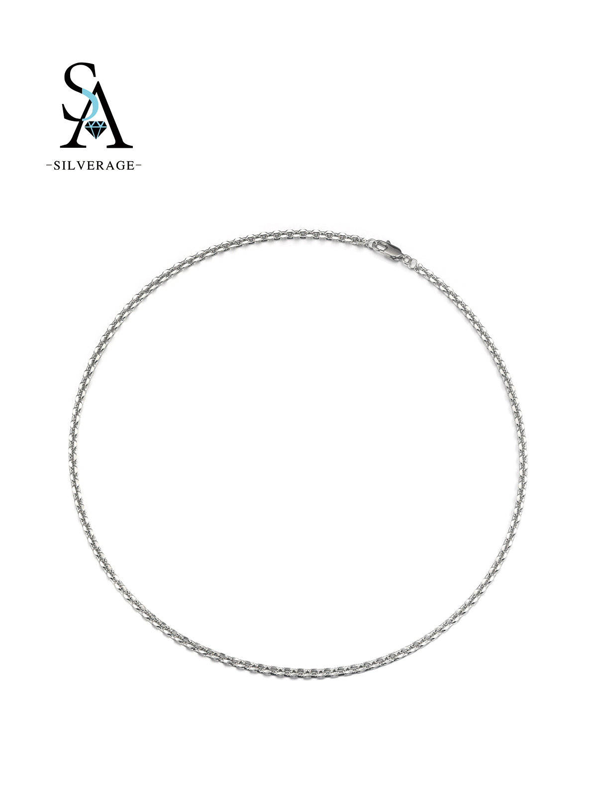 Cadena cordón torcida plata