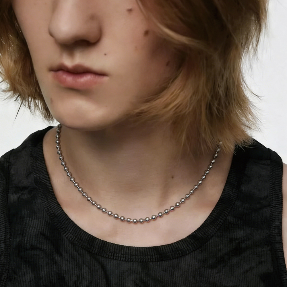 Dainty Silver Bead Chain - 3