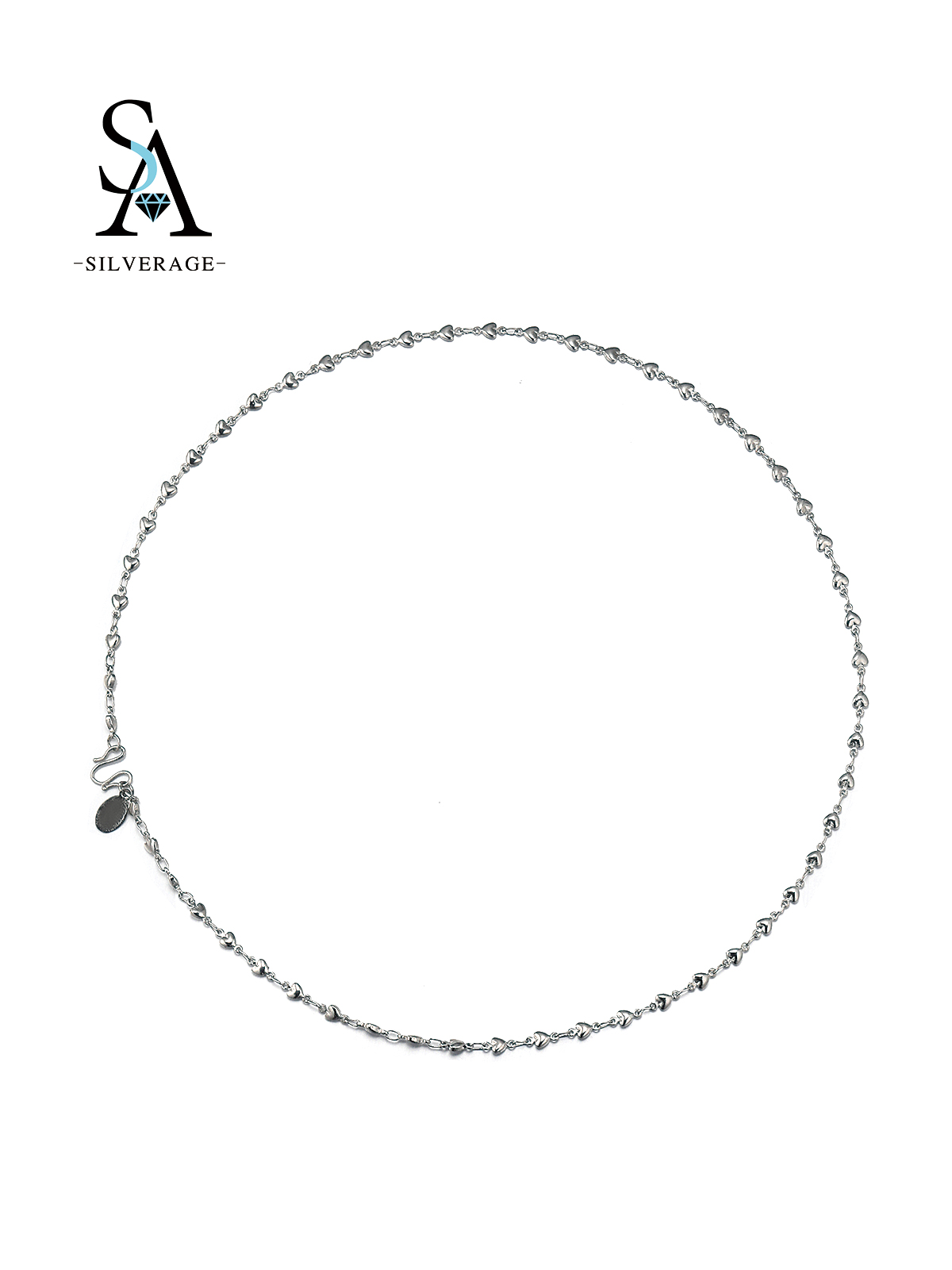 Cuenta corazón delicada plata