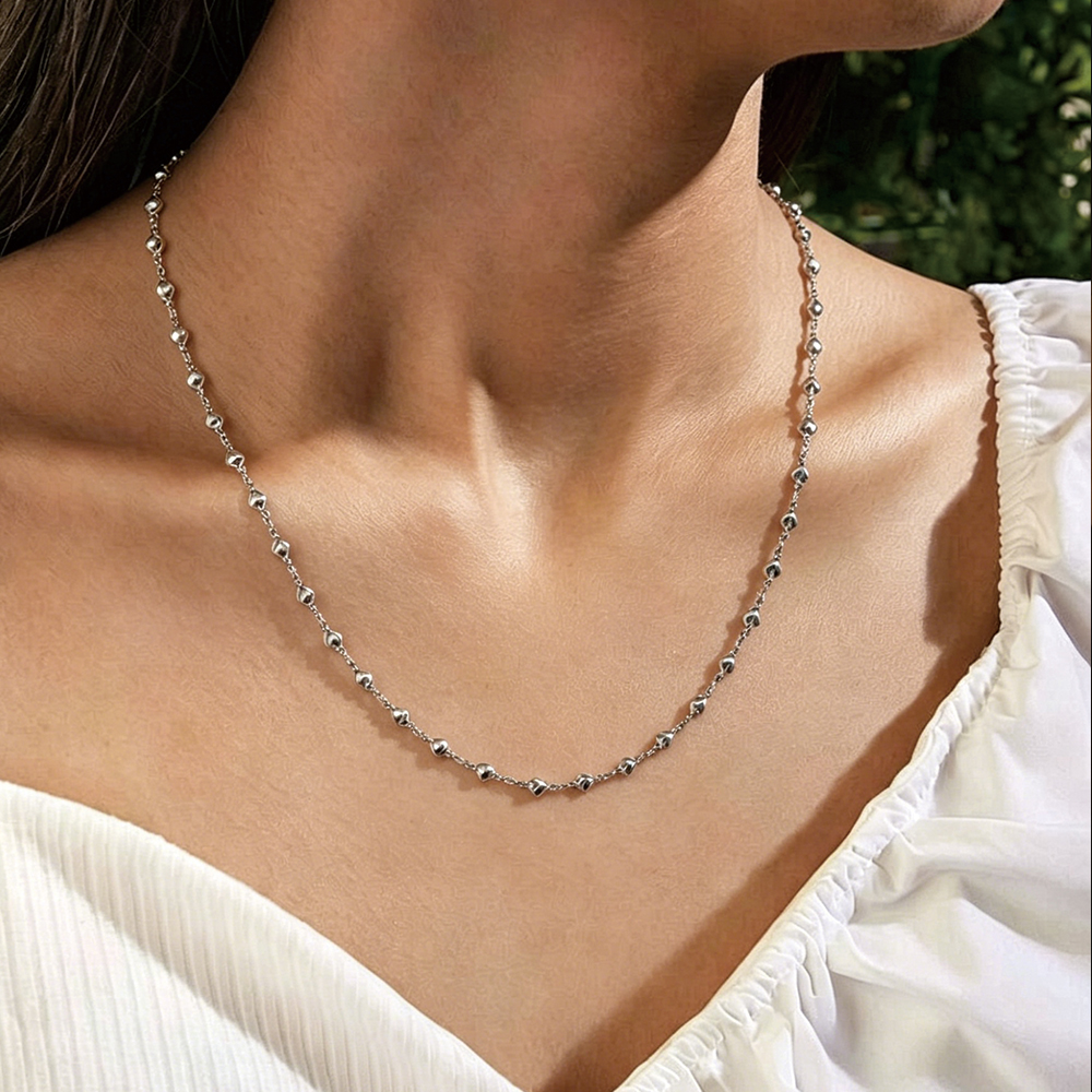 Cuenta corazón delicada plata - 2