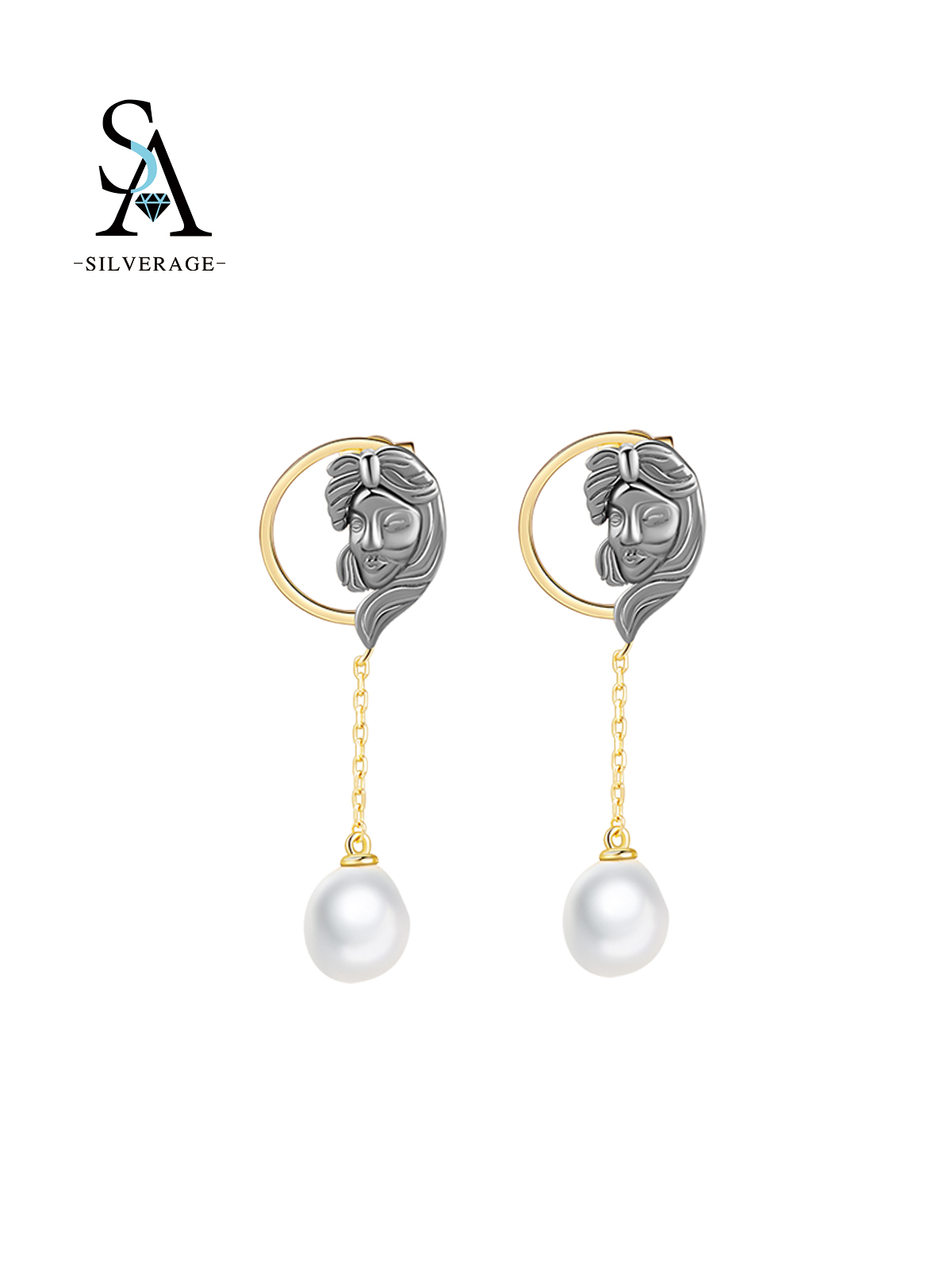 Vintage Black Gold Pearl